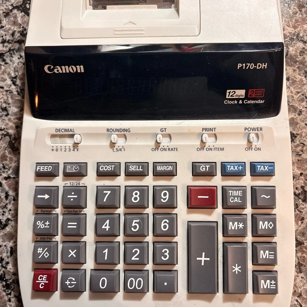 Canon P170-DH Calculator with Gray Finish